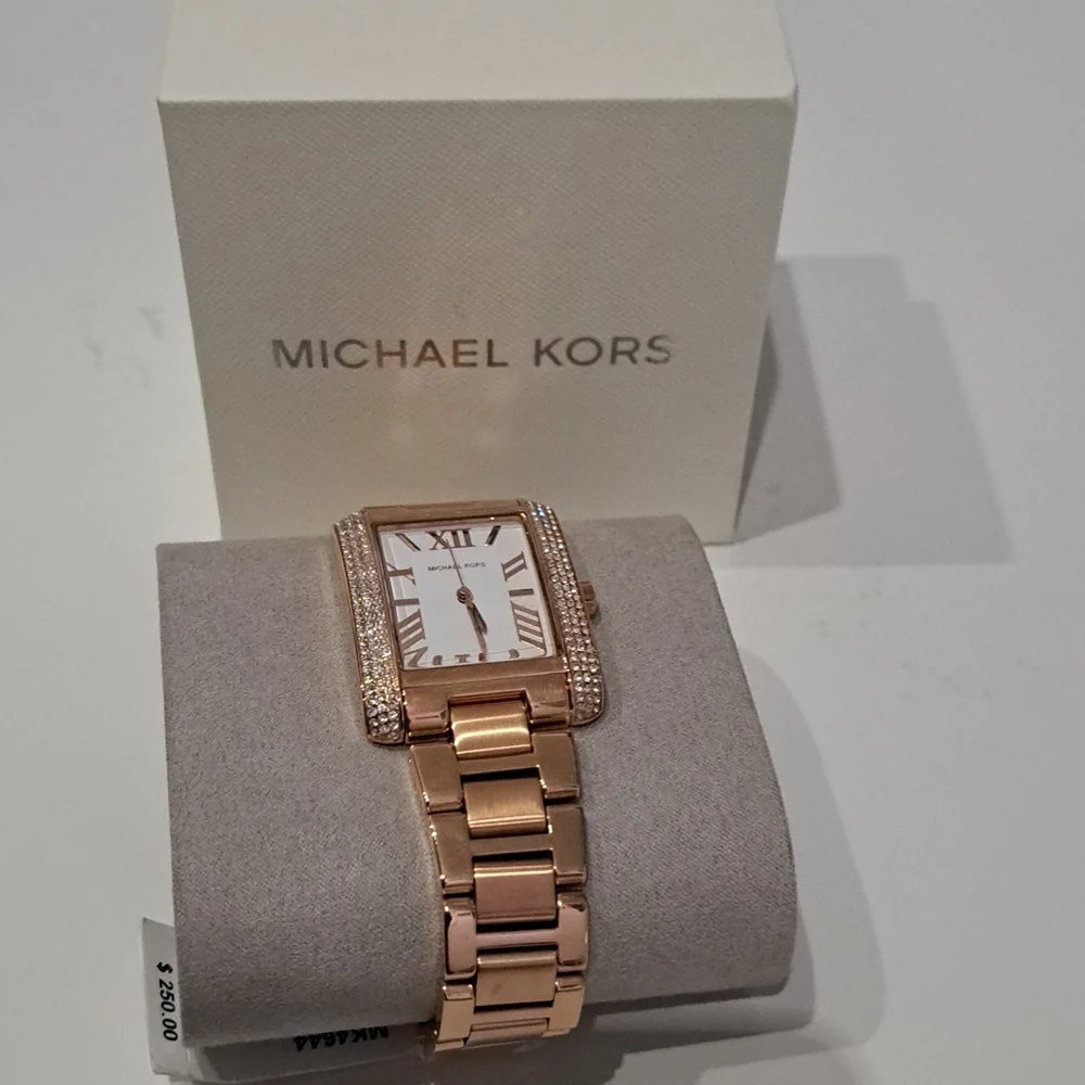 Michael Kors Emery Three-Hand Rose Goldtone Stainless Steel Watch